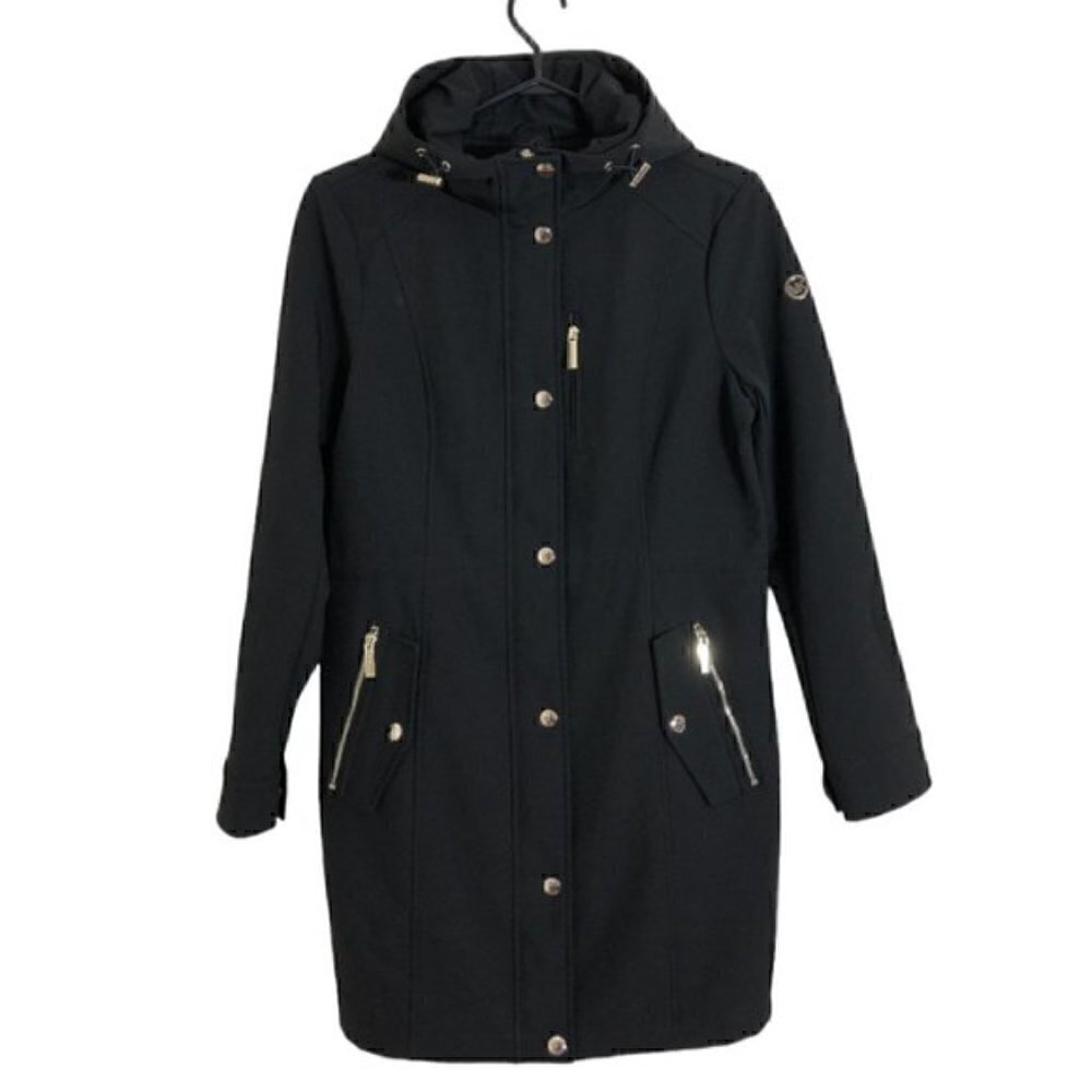 Michael Michael Kors Black Waterproof Hooded Jacket